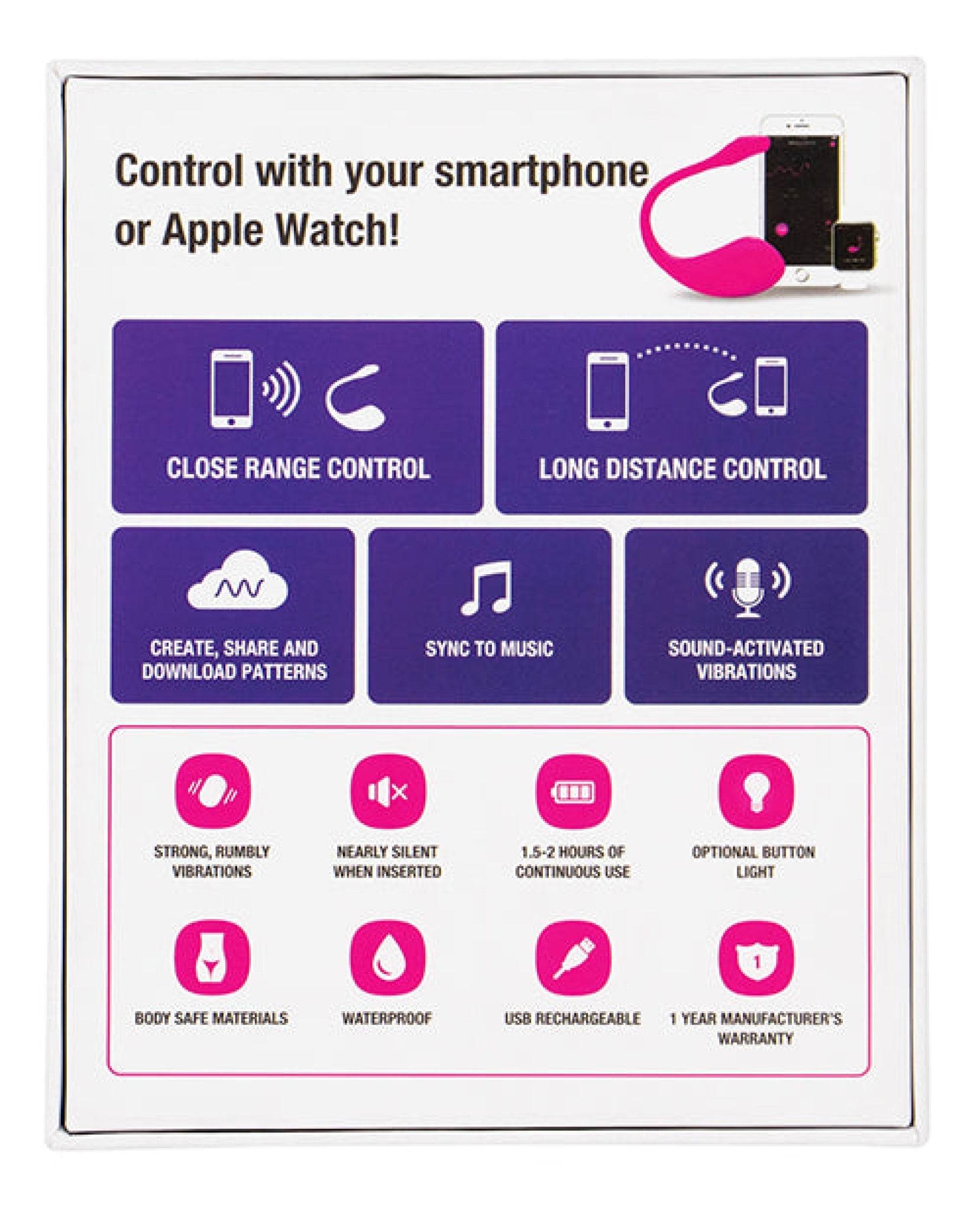 Lovense Lush 2.0 Sound Activated Vibrator - Pink - SEX LOVE DOLLS