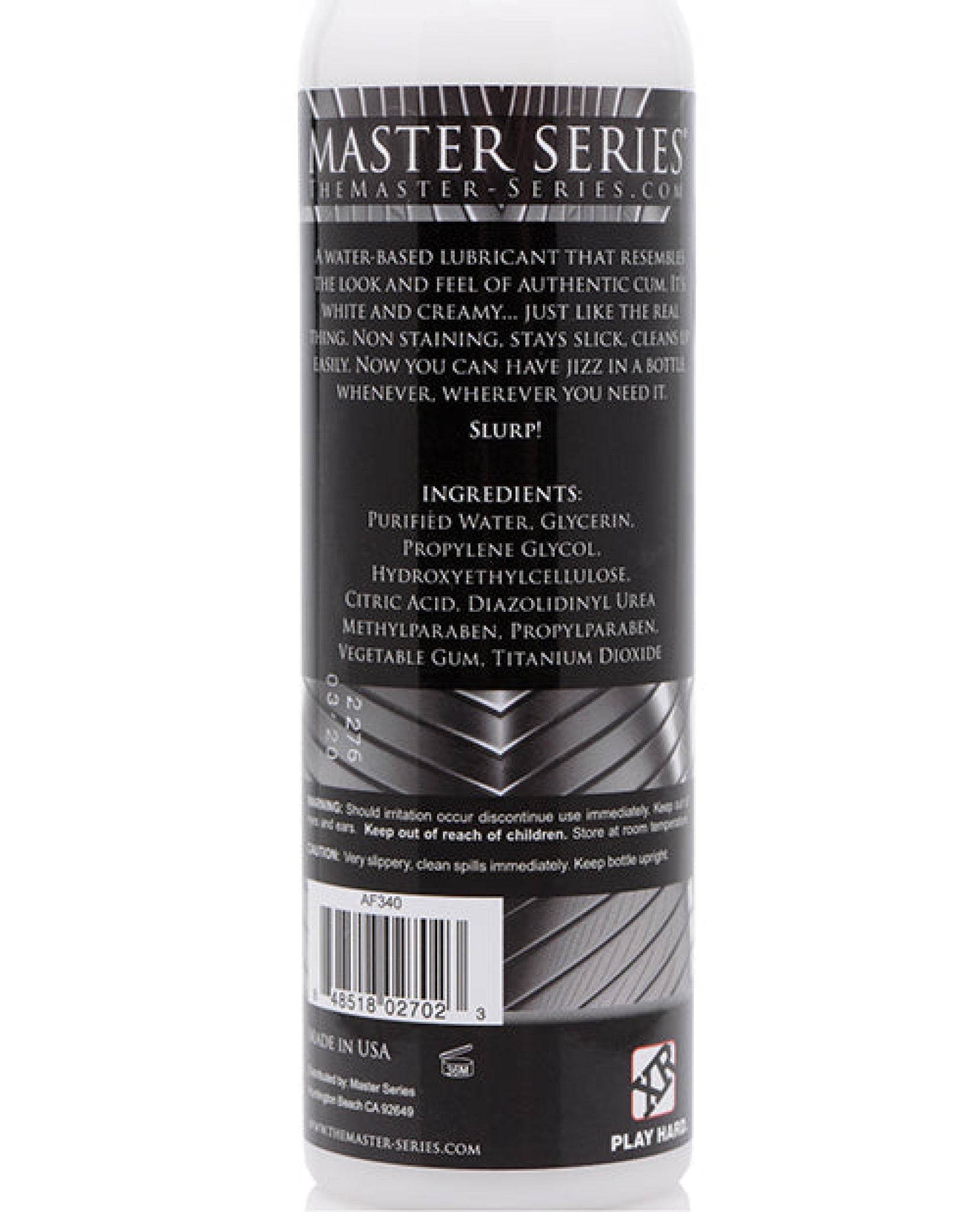 Master Series Jizz Unscented Lube - 8 Oz - SEX LOVE DOLLS