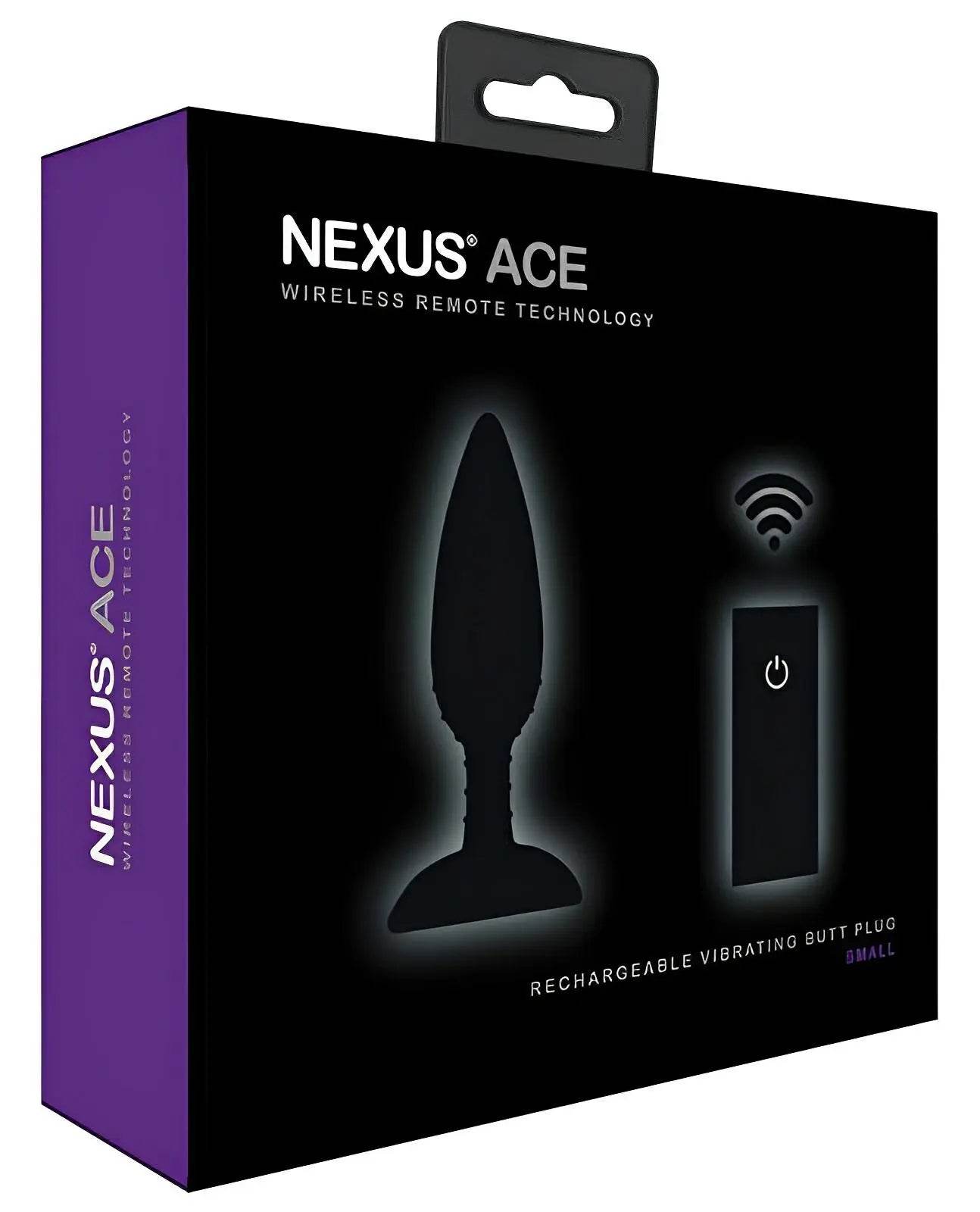 Nexus Ace Remote Control Butt Plug Small - Black - SEX LOVE DOLLS