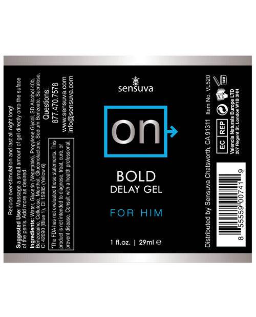 ON for Him Bold Delay Gel - 1 oz - SEX LOVE DOLLS