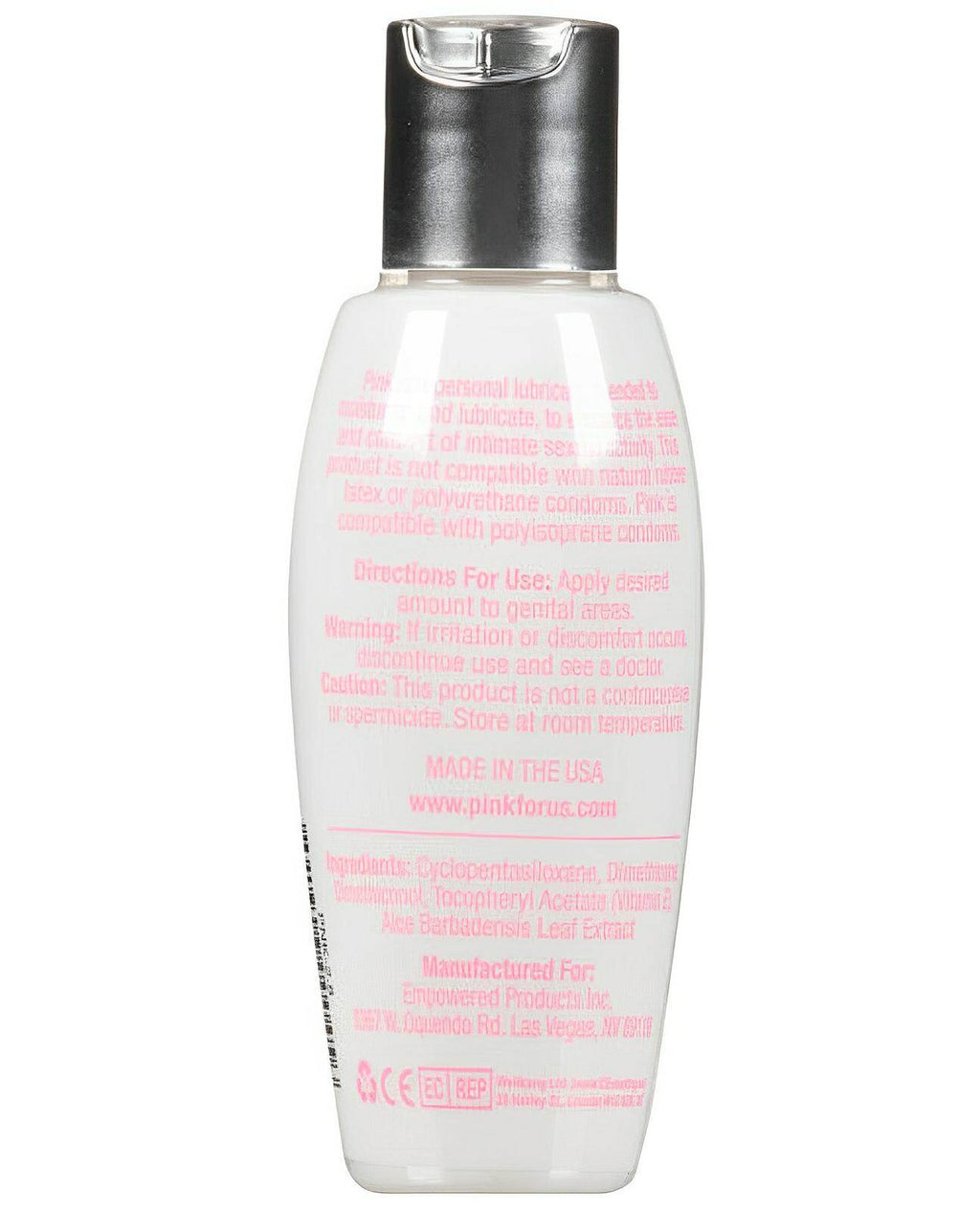 Pink Silicone Lube Flip Top Bottle - SEX LOVE DOLLS