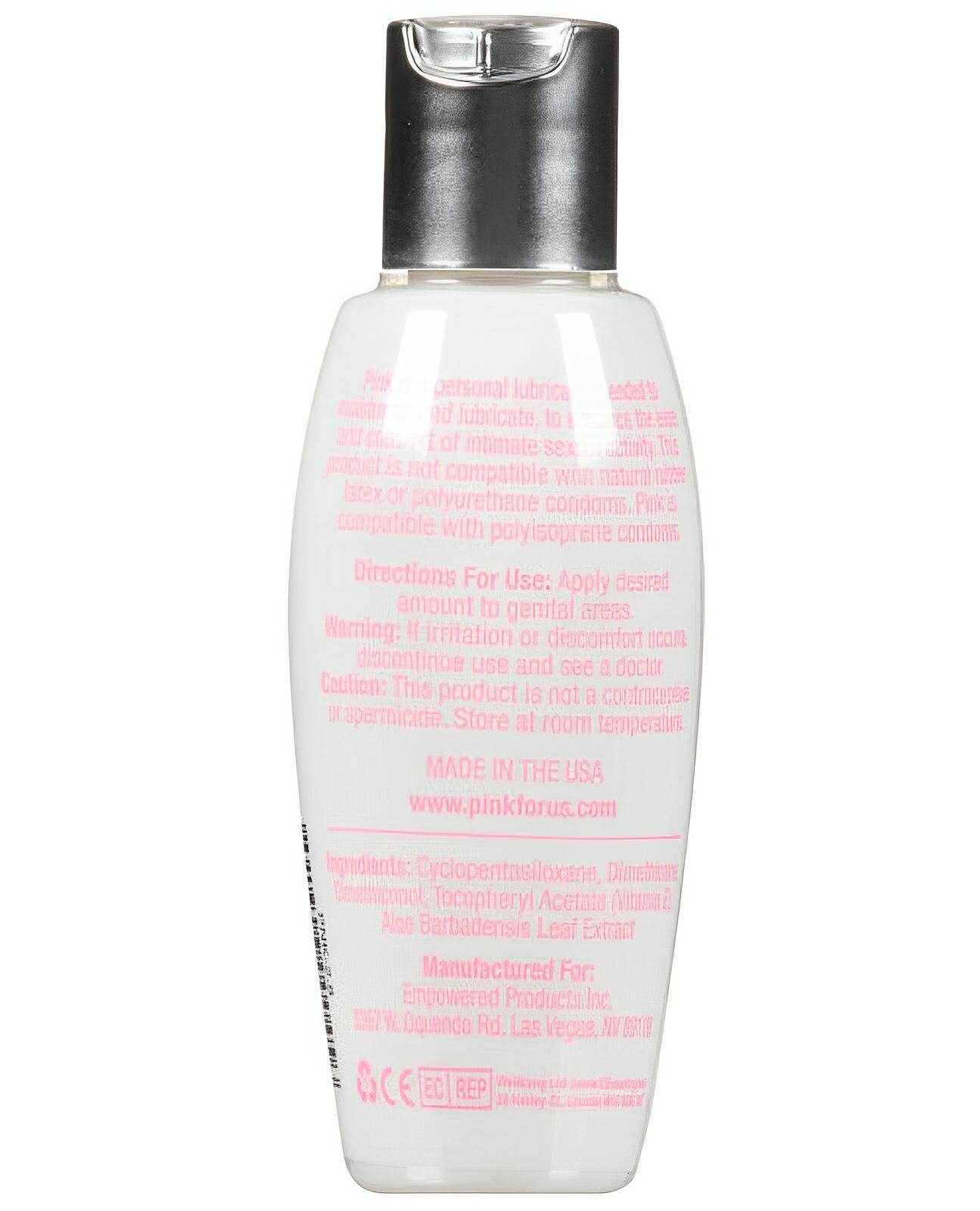 Pink Silicone Lube Flip Top Bottle - SEX LOVE DOLLS