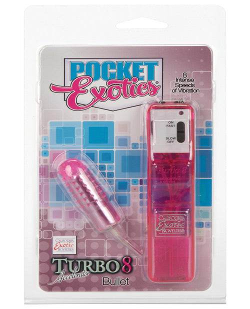 Pocket Exotics Turbo 8 Accelerator Single Bullet - Pink - SEX LOVE DOLLS