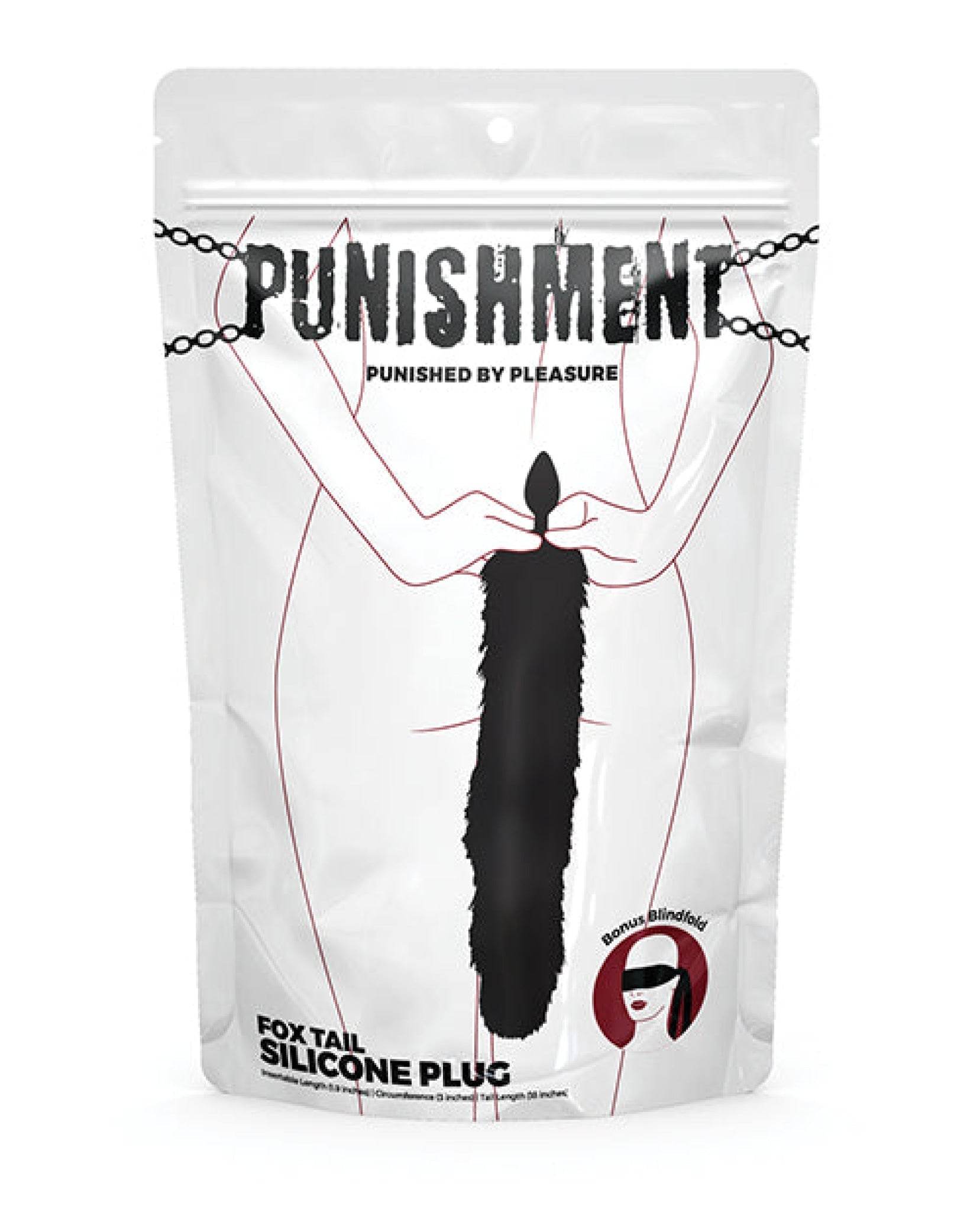 Punishment Fox Tail Plug - Black - SEX LOVE DOLLS