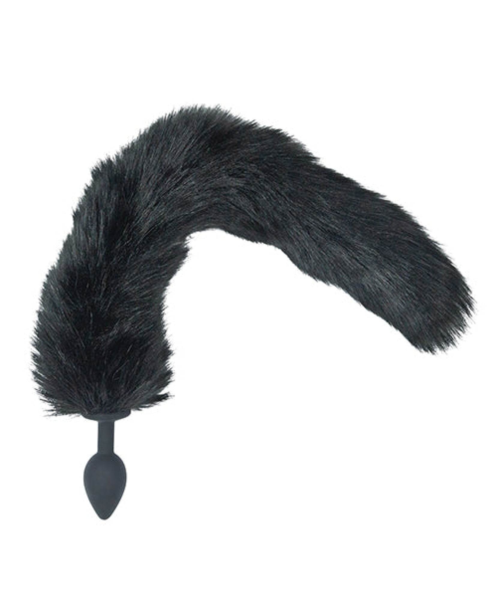 Punishment Fox Tail Plug - Black - SEX LOVE DOLLS