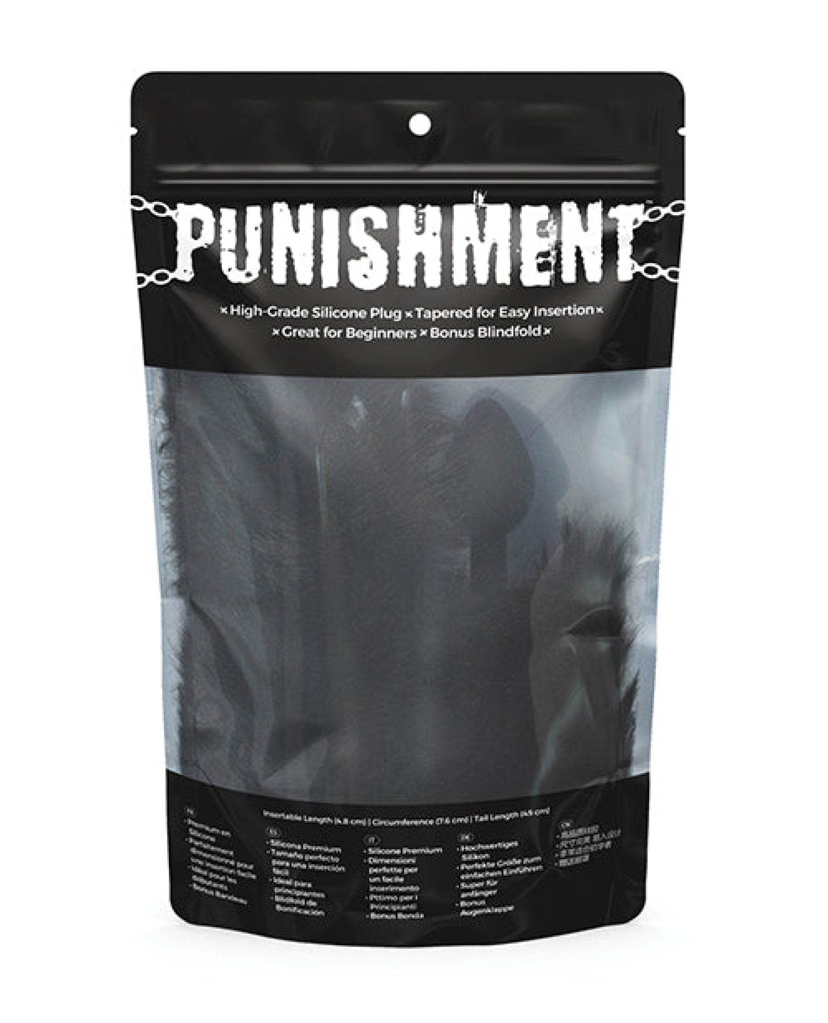 Punishment Fox Tail Plug - Black - SEX LOVE DOLLS