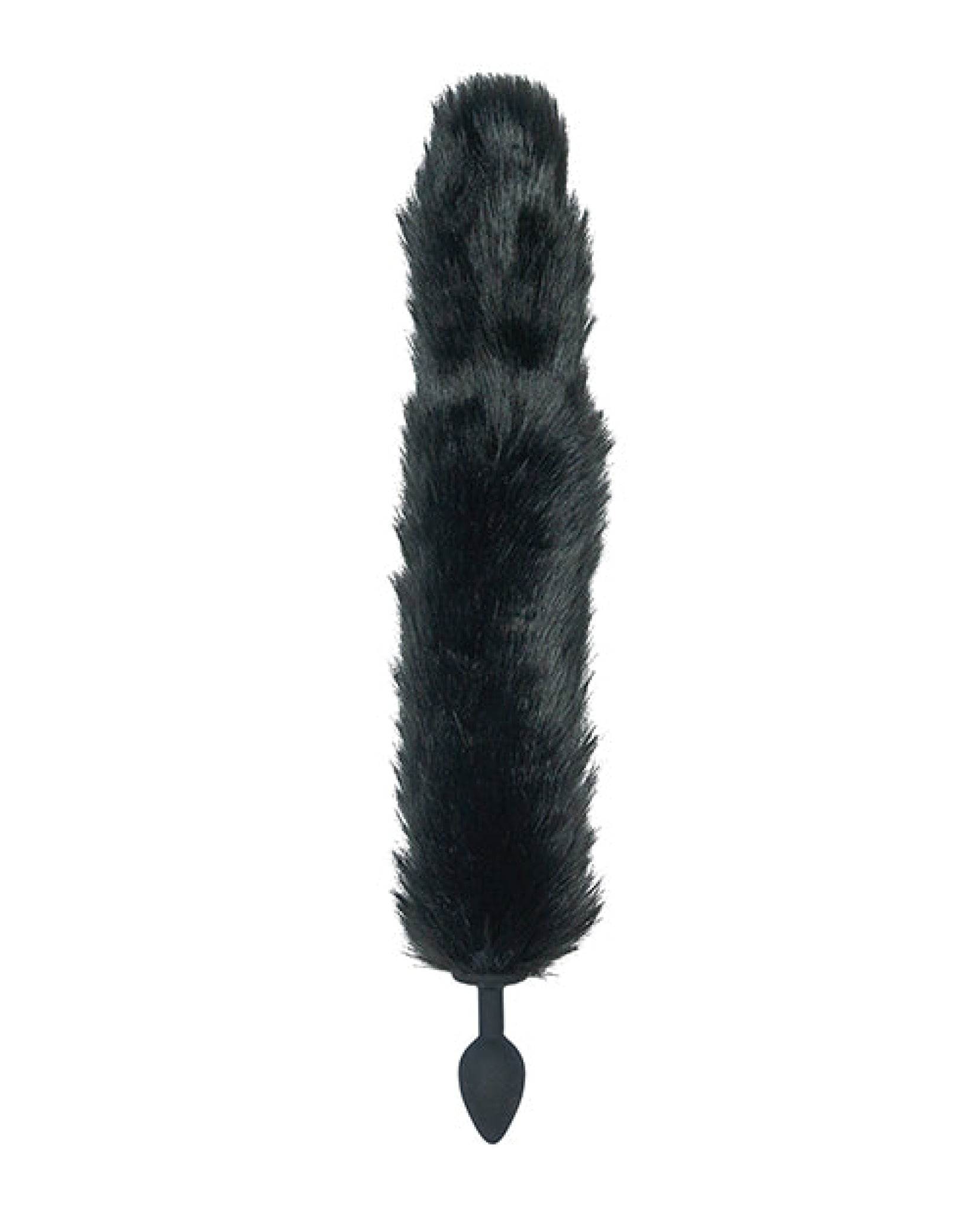 Punishment Fox Tail Plug - Black - SEX LOVE DOLLS