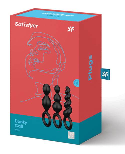 Satisfyer Plug Set Of 3 - Black - SEX LOVE DOLLS