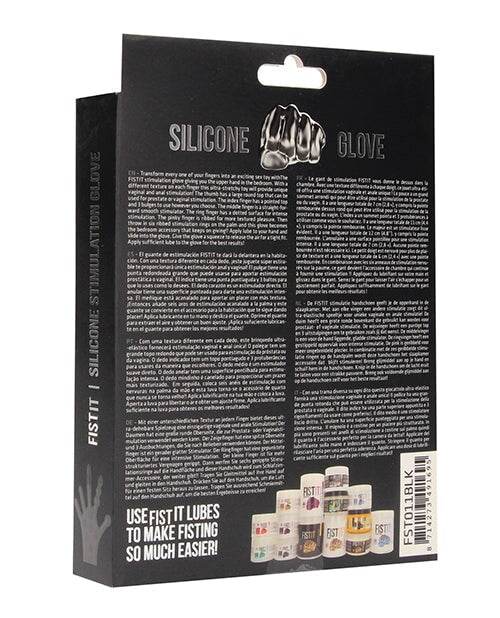 Shots Fistit Silicone Stimulation Glove - Black - SEX LOVE DOLLS