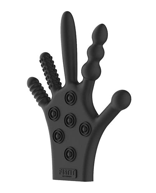 Shots Fistit Silicone Stimulation Glove - Black - SEX LOVE DOLLS