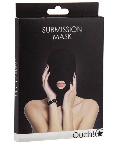 Shots Ouch Submission Mask - Black - SEX LOVE DOLLS