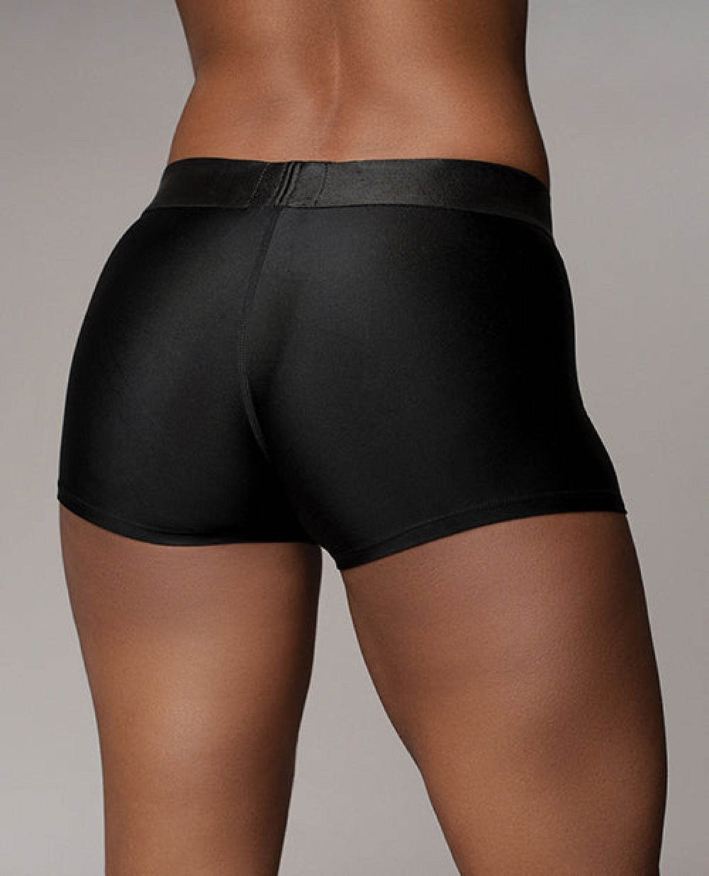 Shots Ouch Vibrating Strap On Boxer - Black - SEX LOVE DOLLS