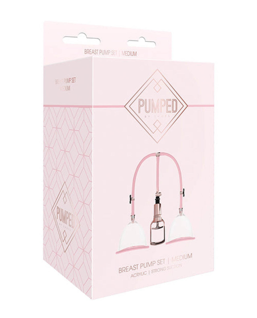 Shots Pumped Breast Pump Set - Medium Rose Gold - SEX LOVE DOLLS