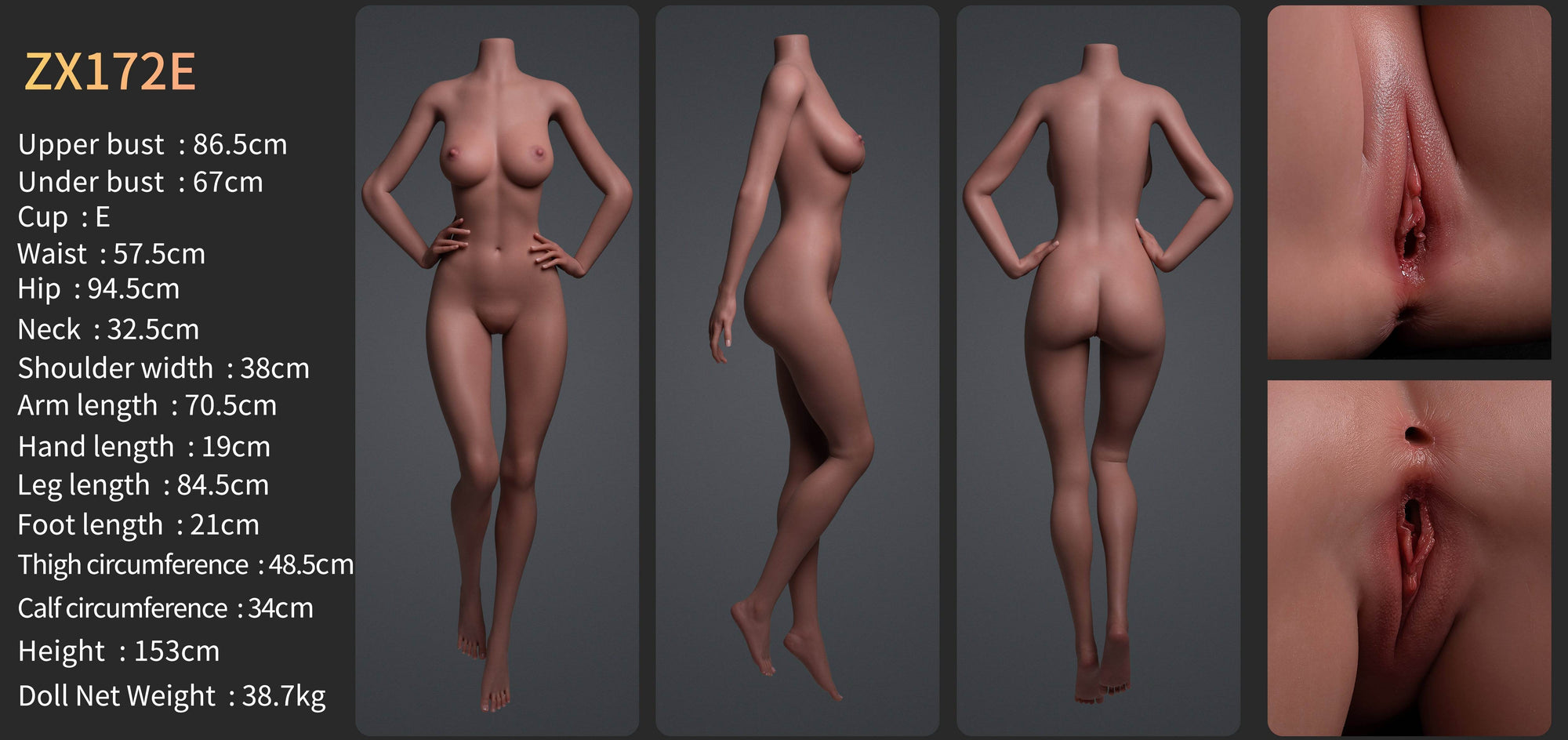 Sienna Premium Silicone Head (Movable Jaw) + SLE Body Sex Doll - ZELEX® [USA STOCK] - SEX LOVE DOLLS