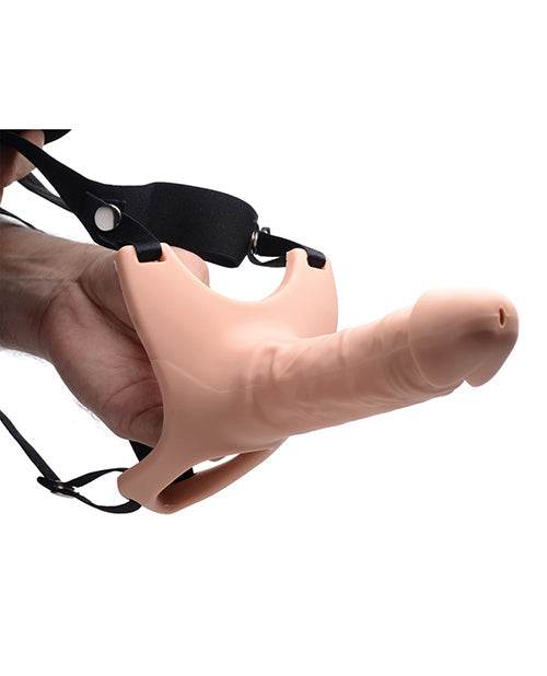 Size Matters SM Hollow Silicone Dildo Strap On - Flesh - SEX LOVE DOLLS