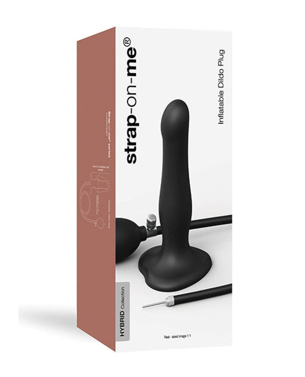 Strap On Me Inflatable Dildo Plug - Black - SEX LOVE DOLLS