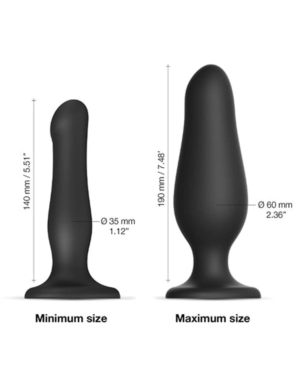 Strap On Me Inflatable Dildo Plug - Black - SEX LOVE DOLLS