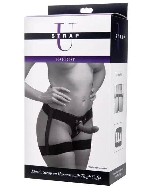Strap U Bardot Elastic Strap-on Harness W-thigh Cuffs - SEX LOVE DOLLS