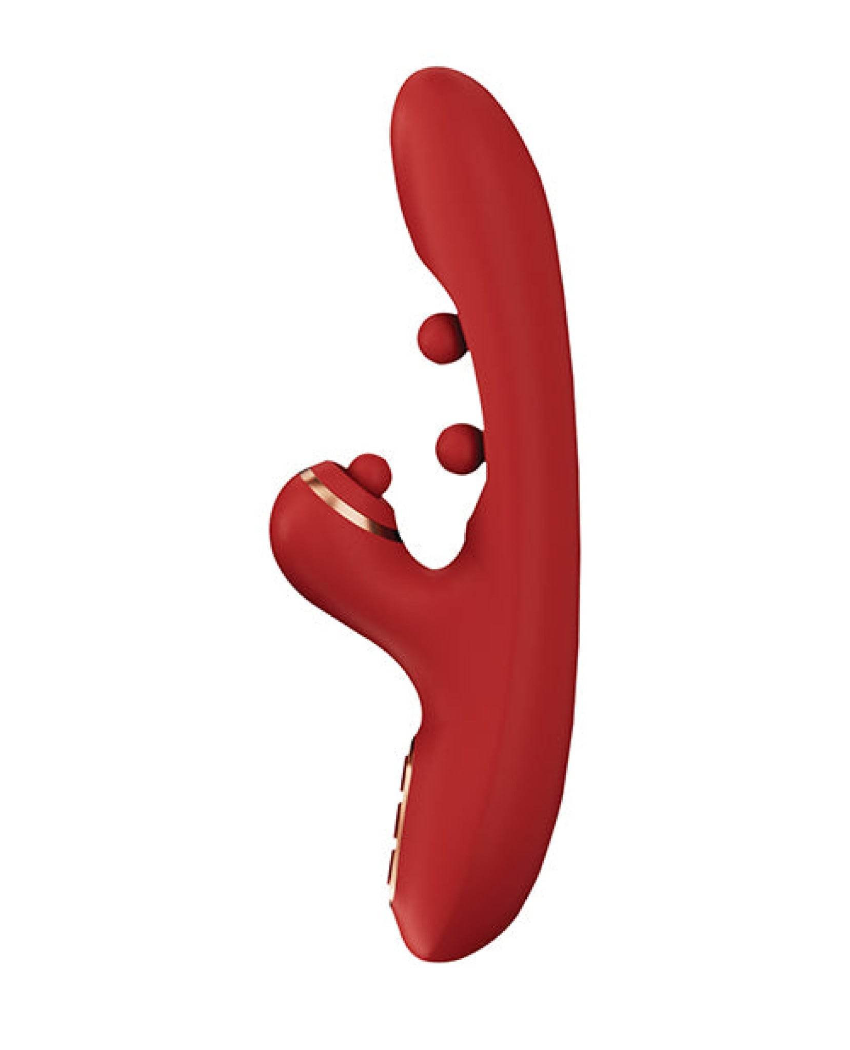 Tickler Wiggling G-Spot Vibrator & Tapping Clitoral Stimulator - Red - SEX LOVE DOLLS