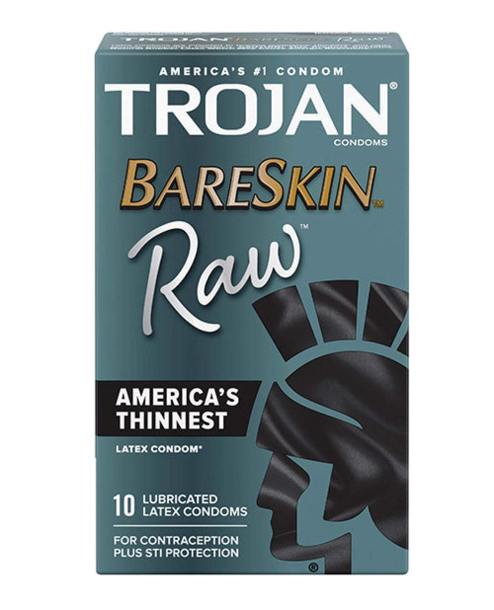 Trojan Bareskin Raw Condom - Pack Of 10 - SEX LOVE DOLLS