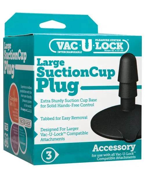 Vac-u-lock Large Suction Cup Plug - Black - SEX LOVE DOLLS