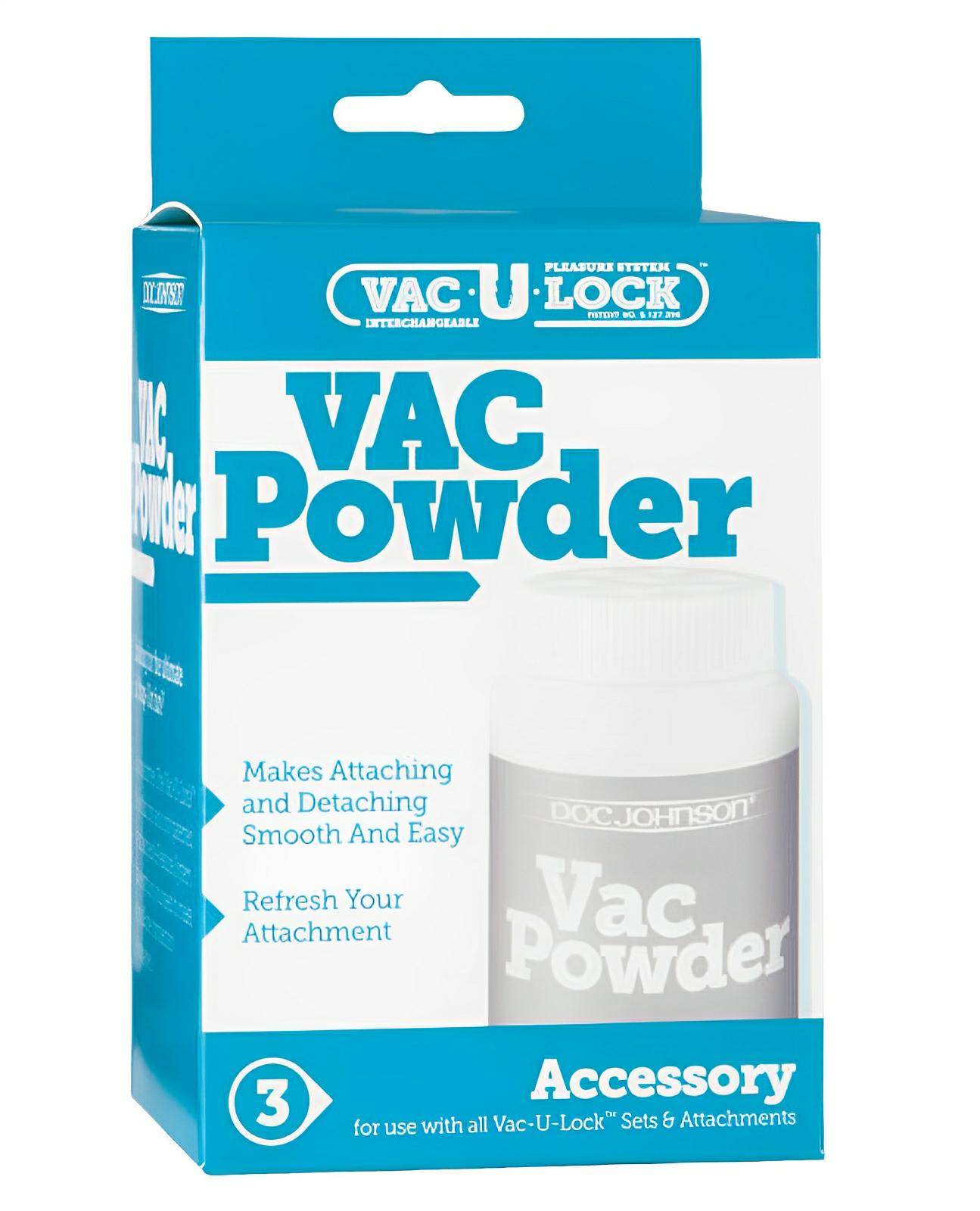 Vac-u-lock Powder Lubricant - White - SEX LOVE DOLLS