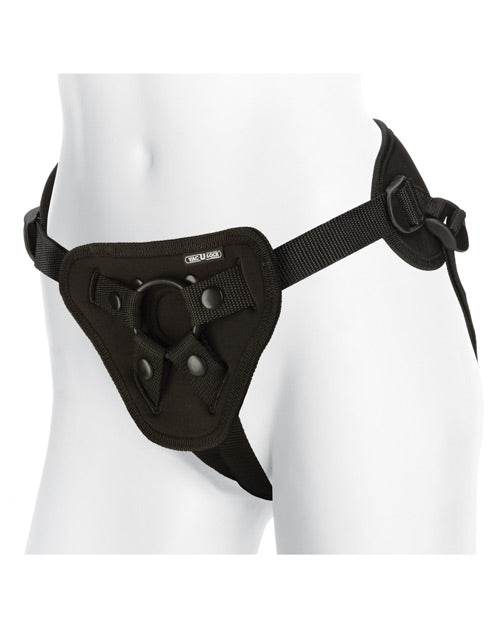 Vac-U-Lock Supreme Harness w/Vibrating Plug - Black - SEX LOVE DOLLS