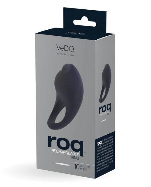 VeDO Roq Rechargeable Ring - Black - SEX LOVE DOLLS