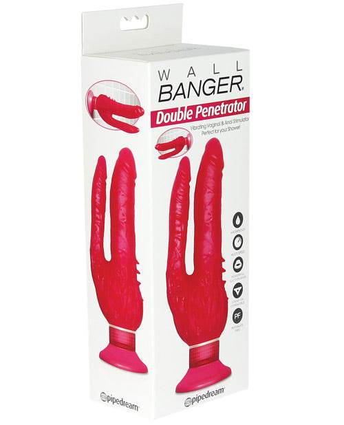 Wall Bangers Double Penetrator Waterproof - Pink - SEX LOVE DOLLS