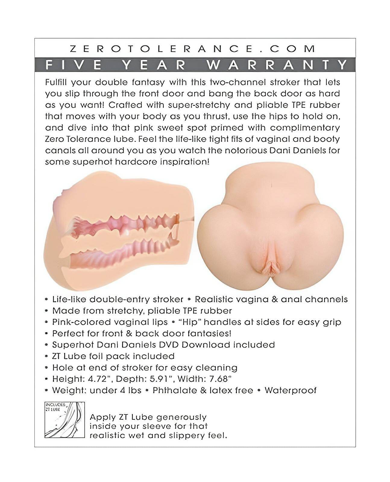 Zero Tolerance Dani Daniels Realistic Ass & Vagina Stroker W-movie Download - SEX LOVE DOLLS