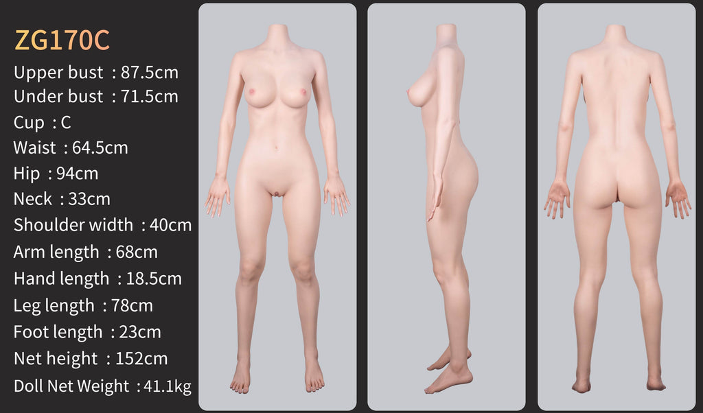 Eva(Movable Jaws Version) ZG170C-170cm C Cup Fair Sex Doll GE03-2 - SEX LOVE DOLLS