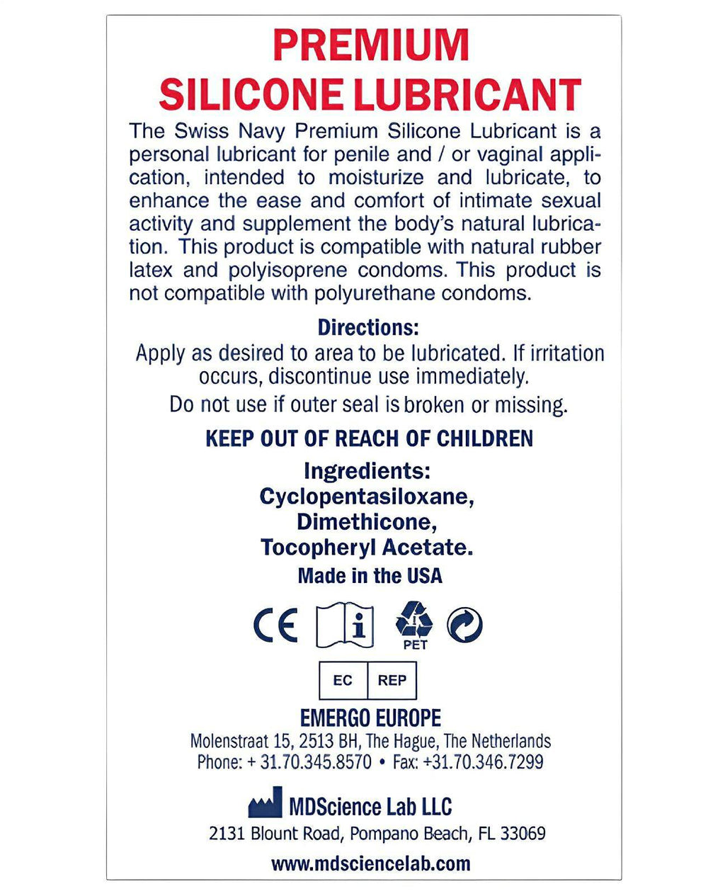 Swiss Navy Lube Silicone - Luxurious Personal Lubricant - SEX LOVE DOLLS