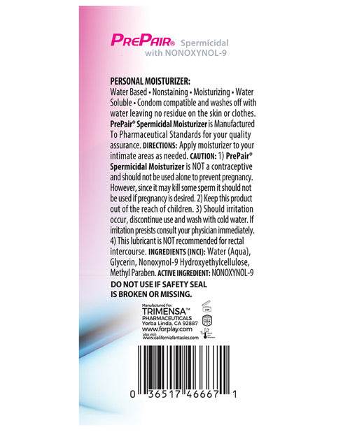 Prepair Spermicidal Lubricant - SEX LOVE DOLLS