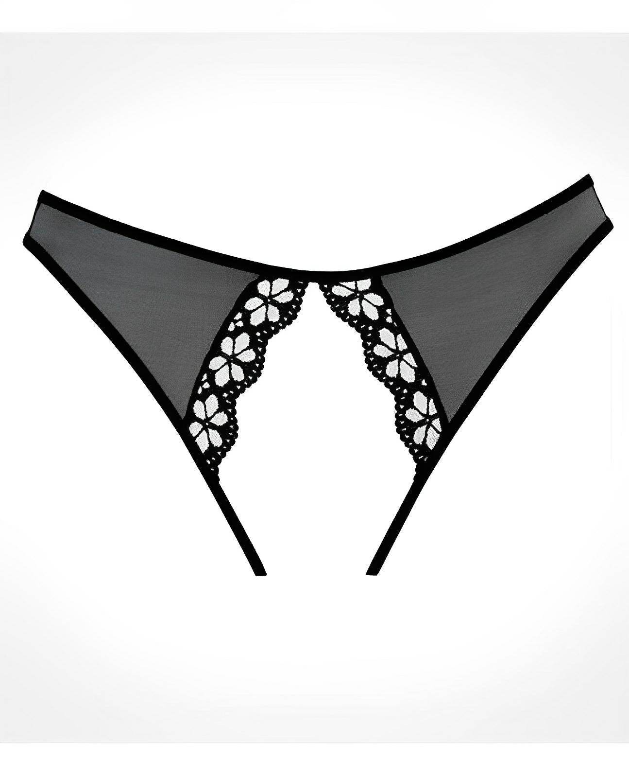 Adore Mirabelle Plum Panty Black O-s - SEX LOVE DOLLS
