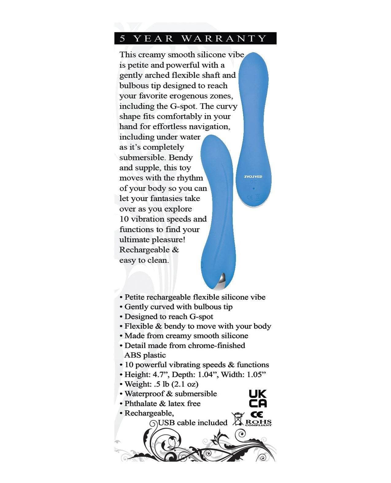 Evolved Blue Crush Petite Vibe - Blue - SEX LOVE DOLLS