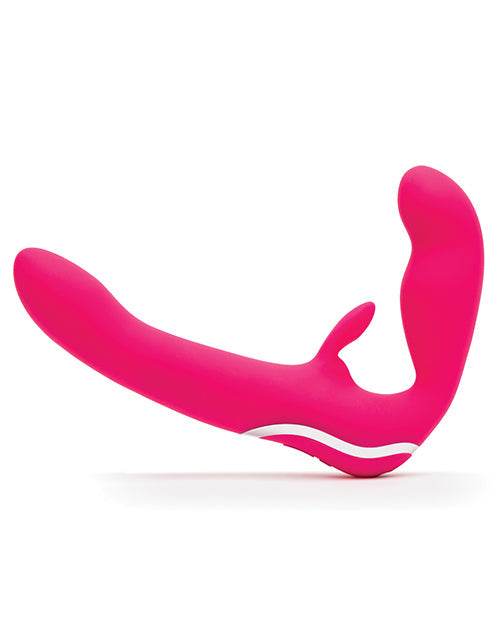 Happy Rabbit Strapless Strap on Rabbit Vibe - Pink - SEX LOVE DOLLS