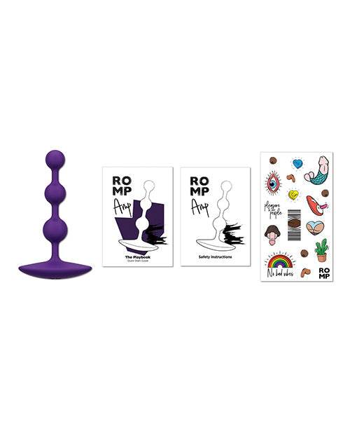 Romp Amp Flexible Anal Beads - Violet - SEX LOVE DOLLS
