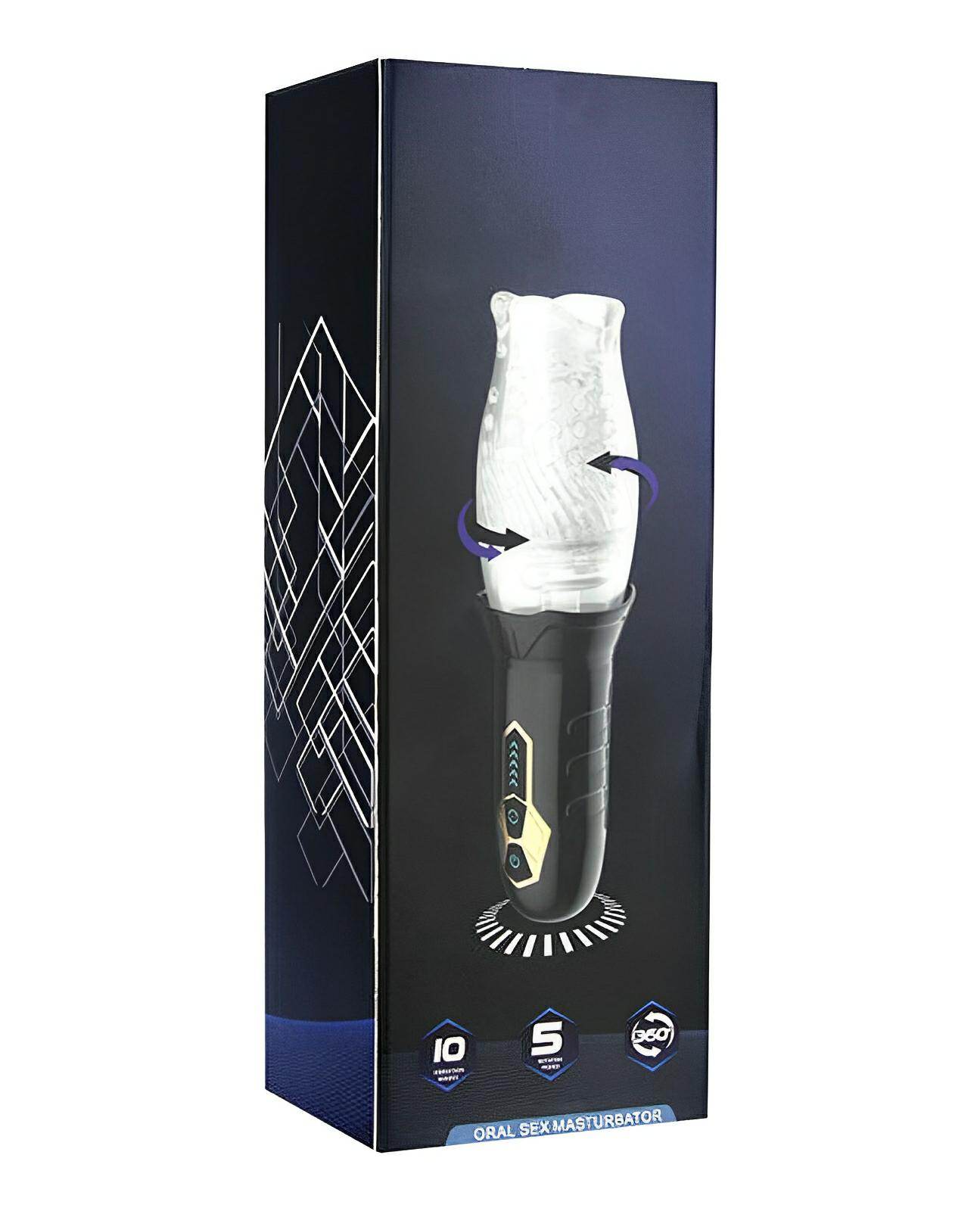 Male Rose Cyclone Spinning Masturbator - Black - SEX LOVE DOLLS