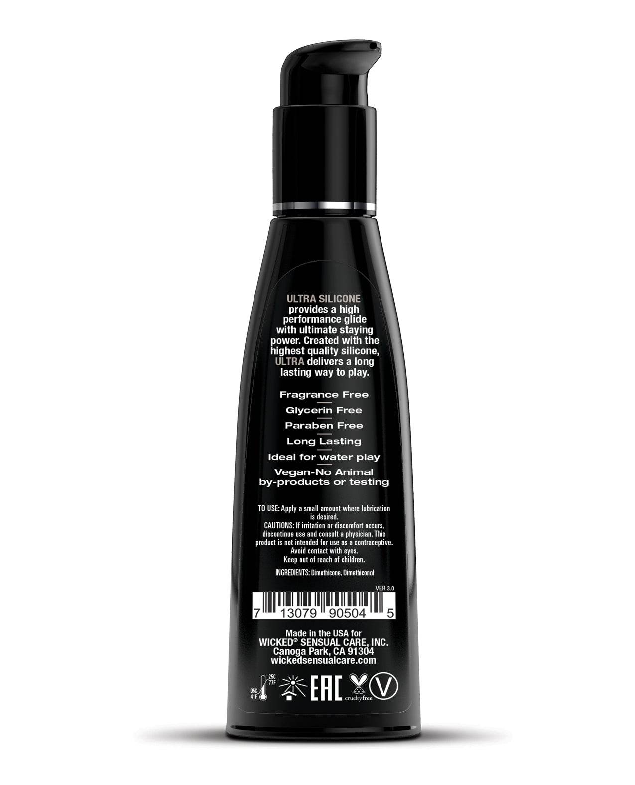 Wicked Sensual Care Ultra Silicone Based Lubricant - Fragrance Free - SEX LOVE DOLLS