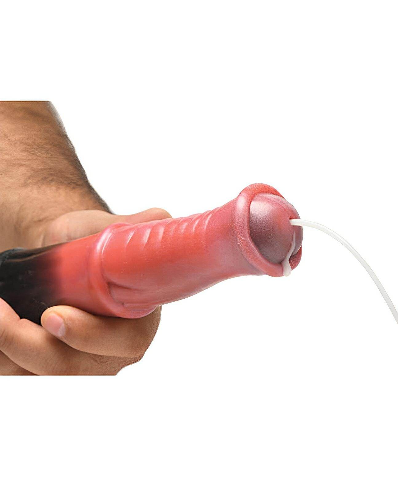 Creature Cocks Centaur Explosion Squirting Silicone Dildo - Black/Peach - SEX LOVE DOLLS