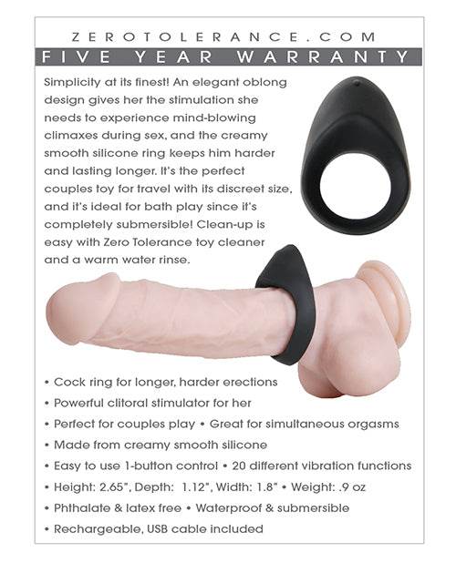 Zero Tolerance Night Rider Cock Ring - Black - SEX LOVE DOLLS