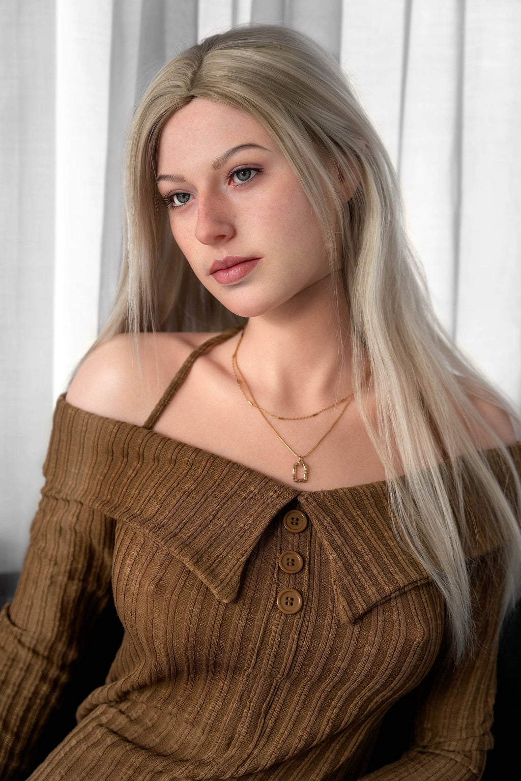 Evelina (Movable Jaws Version)ZG175E-175cm E Cup Fair Skin Sex Doll GE41-1 - SEX LOVE DOLLS