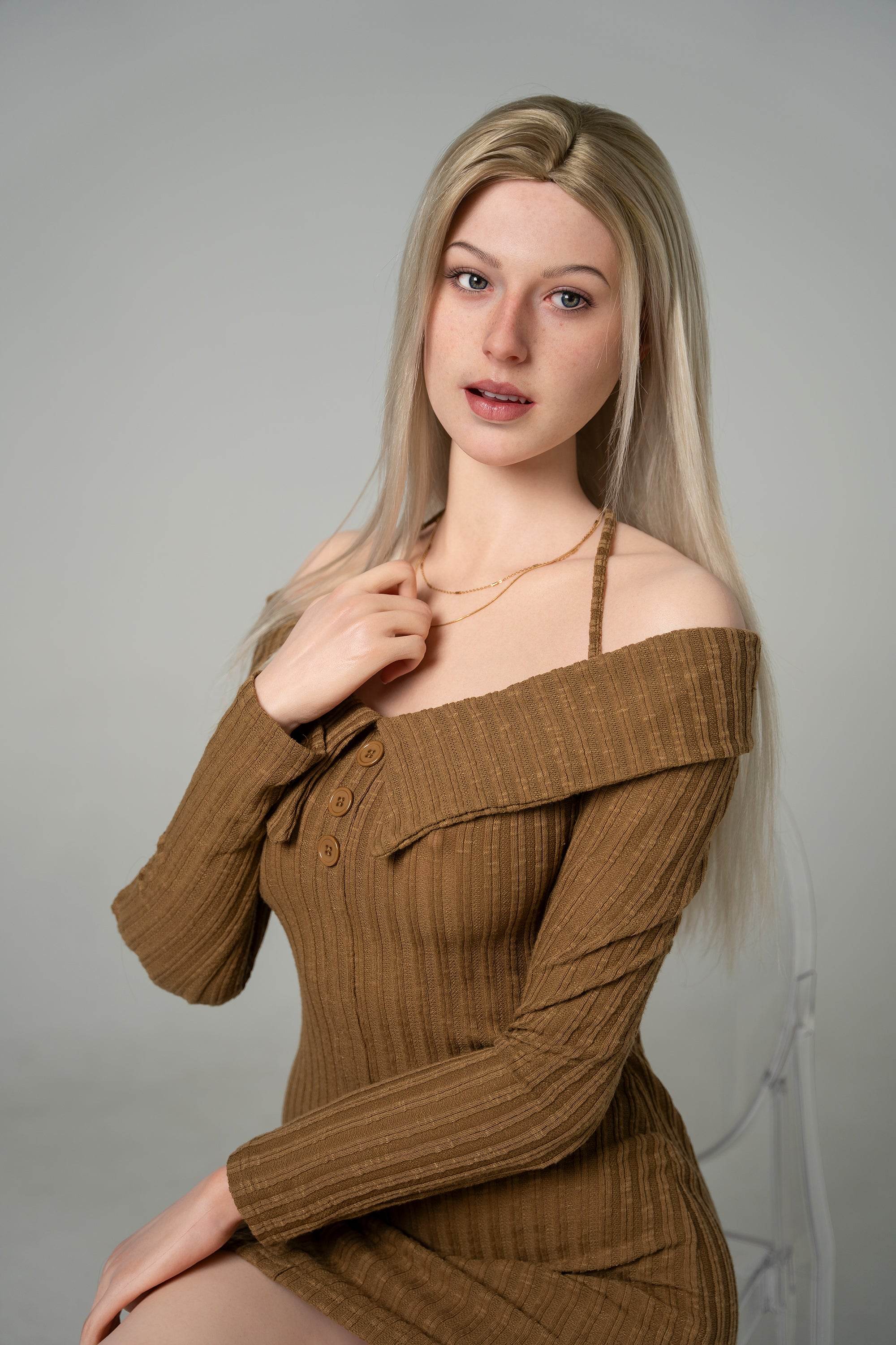 Evelina (Movable Jaws Version)ZG175E-175cm E Cup Fair Skin Sex Doll GE41-1 - SEX LOVE DOLLS