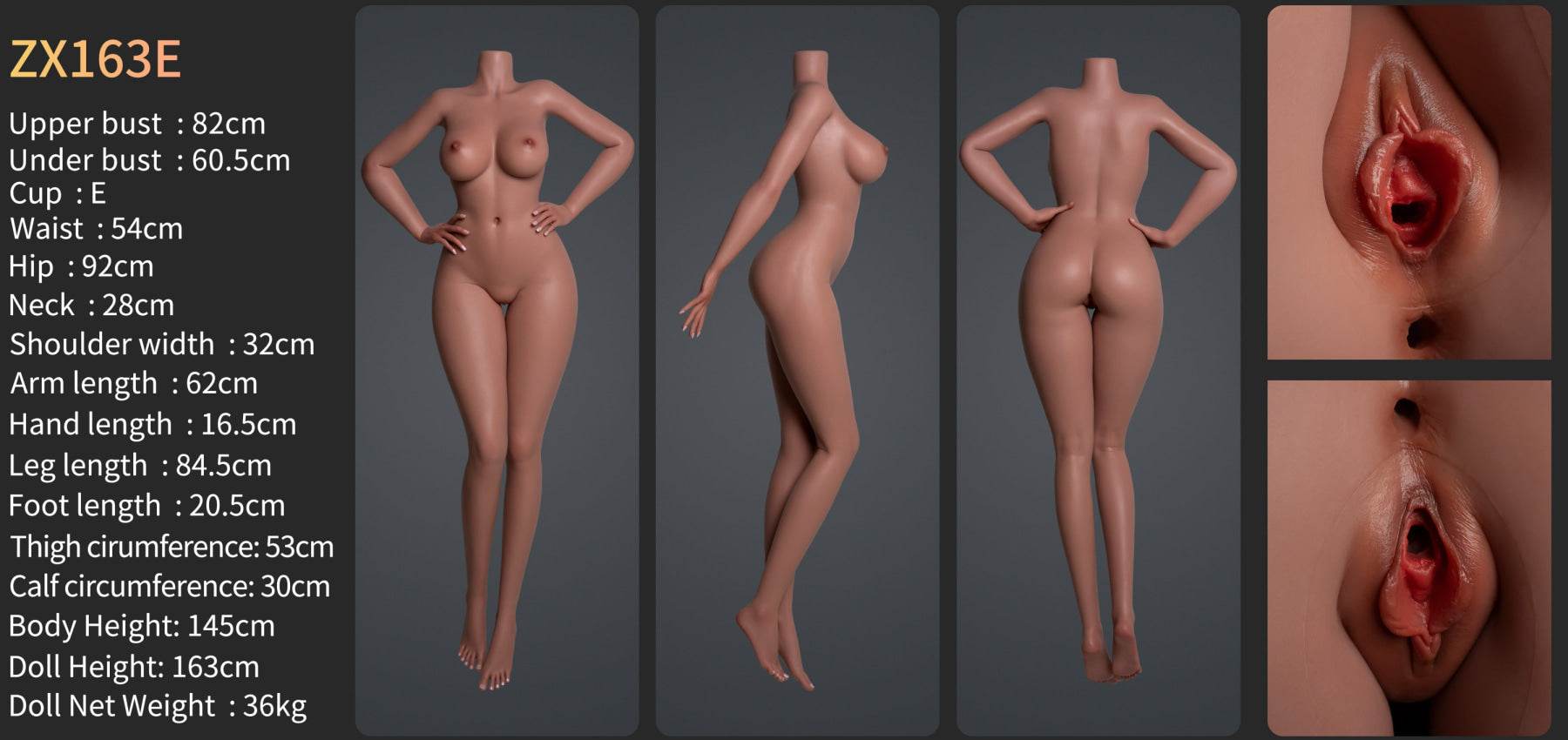 Rachel Premium Silicone Head (Movable Jaw) + SLE Body Sex Doll - ZELEX® [USA STOCK] - SEX LOVE DOLLS