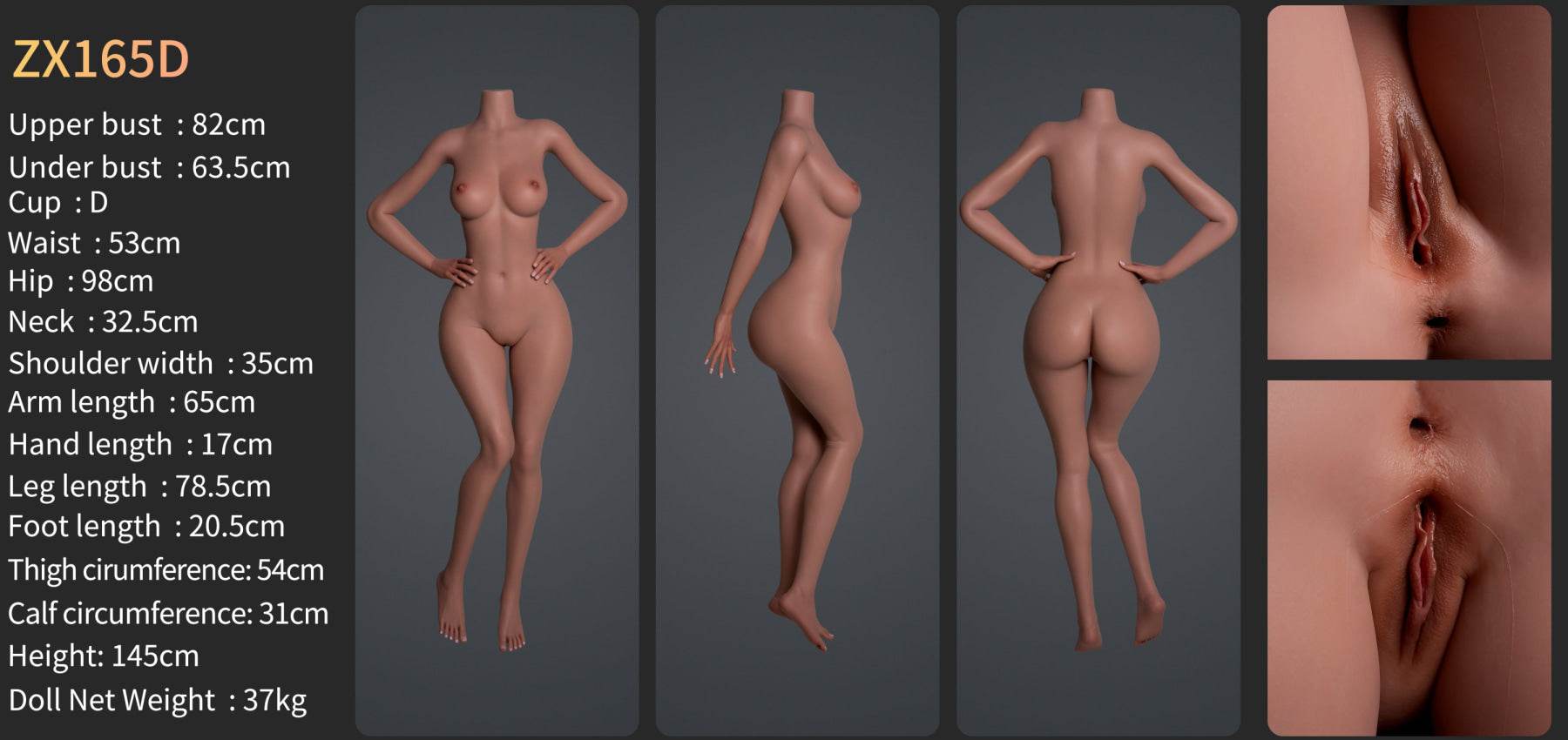 Natalie Premium Silicone Head (Movable Jaw) + SLE Body Sex Doll - ZELEX® [USA STOCK] - SEX LOVE DOLLS