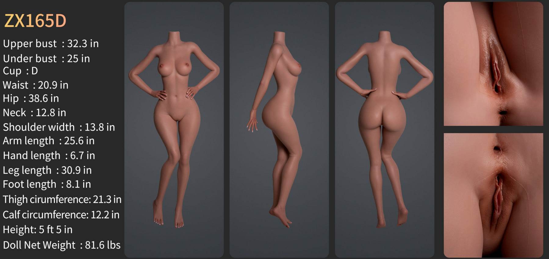 Natalie Premium Silicone Head (Movable Jaw) + SLE Body Sex Doll - ZELEX® [USA STOCK] - SEX LOVE DOLLS